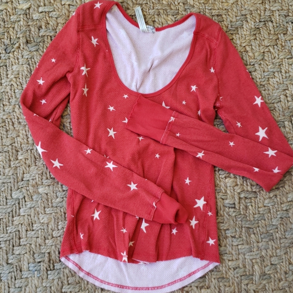 Free people Intimately looking sleeve star shirt